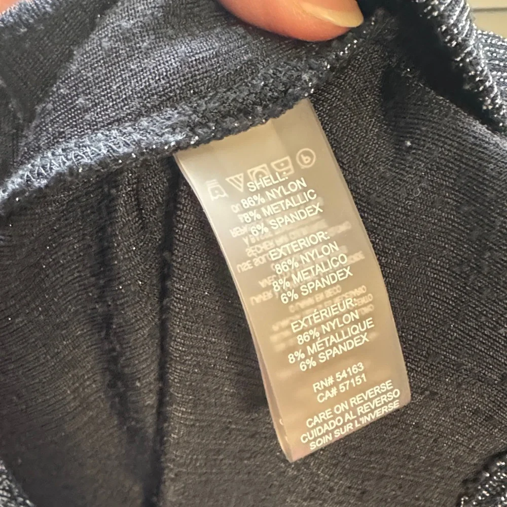 Tommy Hilfiger Black Metallic Ribbed Turtleneck Sweater - Picture 4 of 5